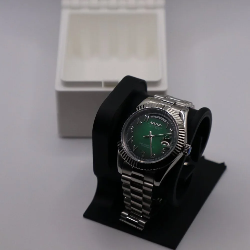 40mm Day-Date Seiko Mod – Green Dial | Stainless Steel | Automatic | Exhibition - Picture 2 of 7